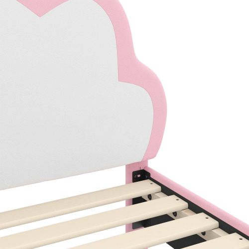 Легло за малко с главна дъска с таблото Розово 70 x 140 cm PU