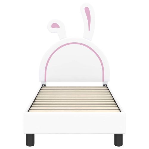 Легло за малко с главна дъска с таблото Бяло 70 x 140 cm PU