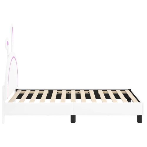 Легло за деца с табла с таблото Бяло 80 x 160 cm PU