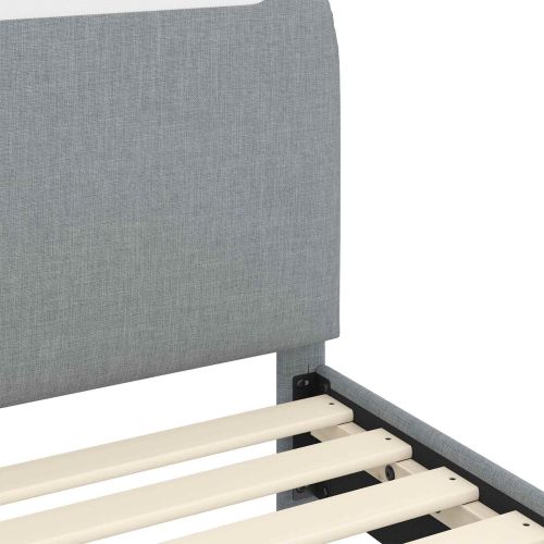 Легло за деца с табла с таблото Светлосиво 80 x 160 cm текстил