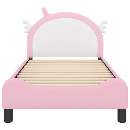Легло за деца с табла с таблото Розово 80 x 160 cm PU