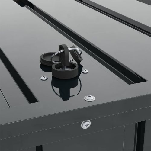 Кутия за съхранение в градината Черно 101 x 56,5 x 50 см