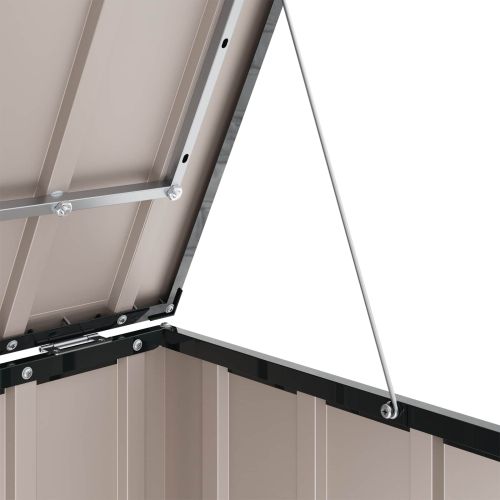 Кутия за съхранение в градината Черно 101 x 82 x 50 см Стомана