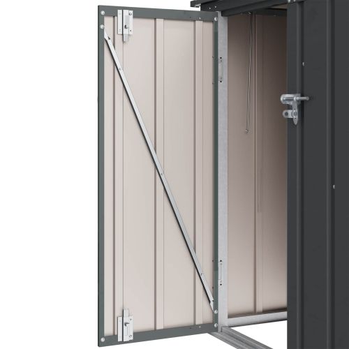 Кутия за съхранение в градината Черно 101,5 x 82 x 100 см