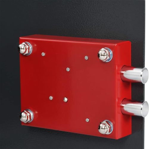 Каса с заключване Тъмносив 35 x 25 x 25 см Стомана