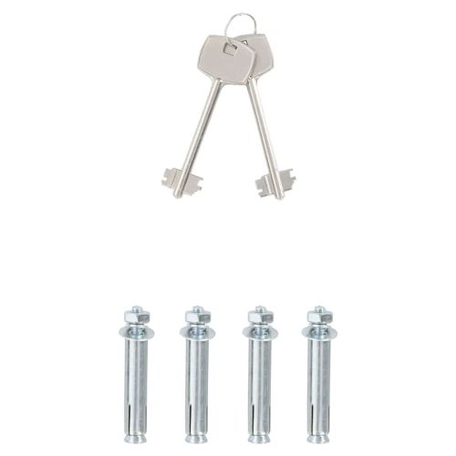 Каса с заключване Тъмносив 35 x 25 x 25 см Стомана