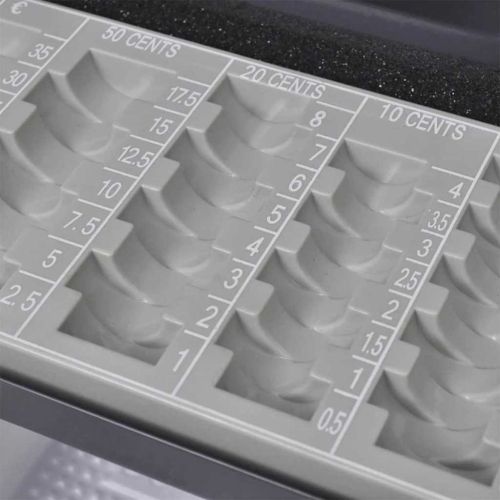 Каса за пари с заключване Тъмносив 30 x 24 x 9 см Стомана