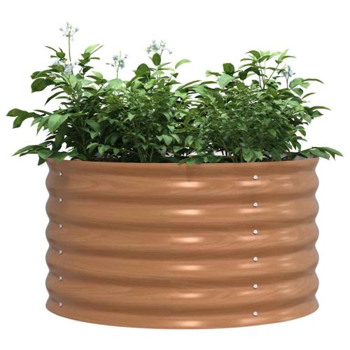 Повдигнато легло Кафяво 80 x 80 x 44 cm Стомана