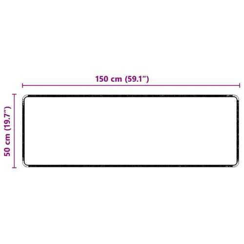 Килим пътека Сив 50 x 150 cm 100% Полипропиленов Тапициран