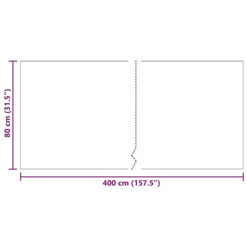 Килим пътека Светлосиво 80 x 400 см текстил