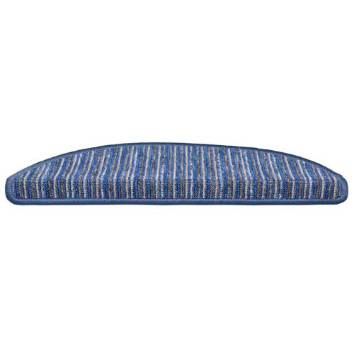 Самозалепващи стъпаловидни постелки 15 pcs Синьо 56 x 17 x 3 cm