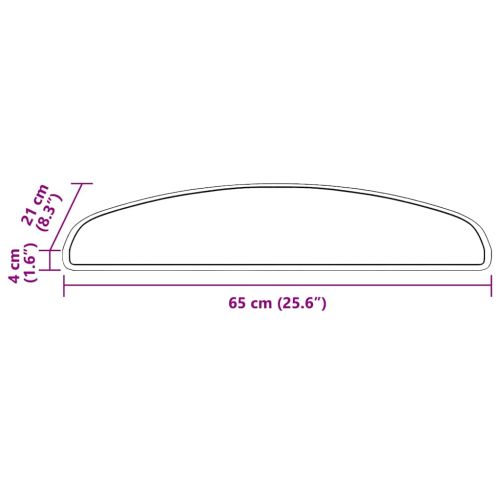 Самозалепващи стъпаловидни постелки 15 pcs Синьо 65 x 21 x 4 cm