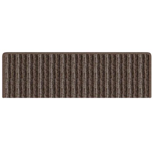 Самозалепващи стъпаловидни постелки На райета 15 pcs Кафяво