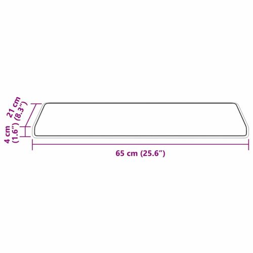 Самозалепващи стъпаловидни постелки 15 pcs Синьо 65 x 21 x 4 cm