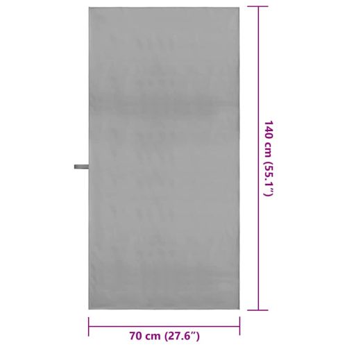 Спортни кърпи 2 pcs Тъмносив 140 x 70 см Полиестер и полиамид