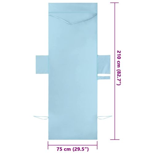 Кърпи за шезлонг 2 pcs Синьо 210 x 75 cm Полиестер и полиамид