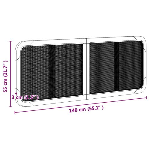 Облегалка за глава с таблото Естествен 140 x 55 x 3 см Ратан