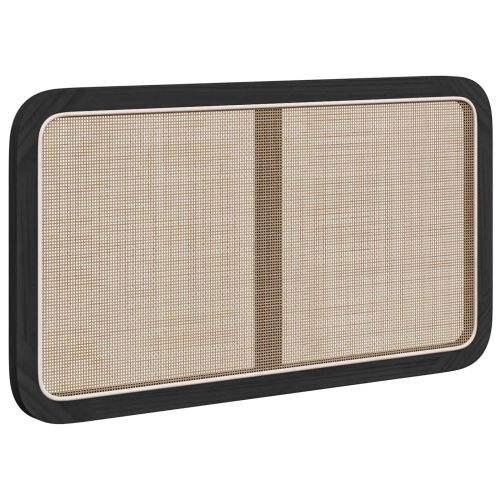 Облегалка за глава с таблото Черно 100 x 55 x 3 см Ратан