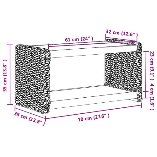 Странична маса Естествен 44.5 x 45 x 45 см