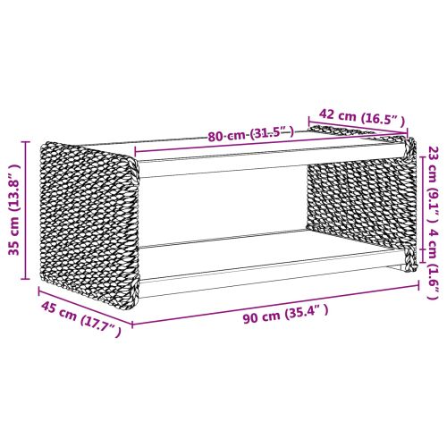 Странична маса Естествен 44.5 x 45 x 45 см