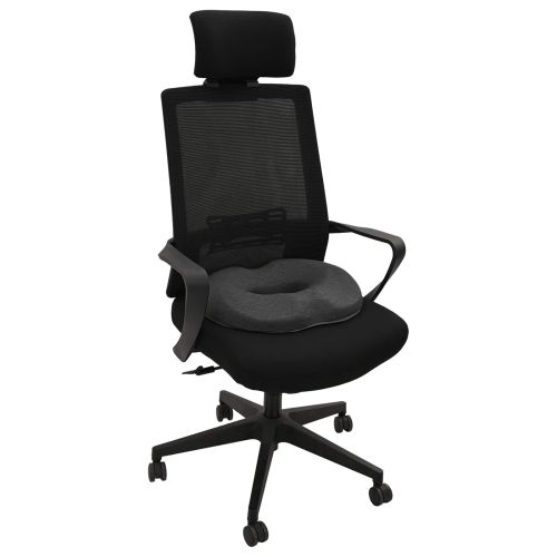 Възглавница с възглавница Тъмен сив 42 x 37 x 8 см Памук