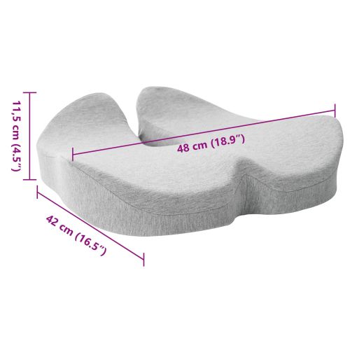 Възглавница с възглавница Светлосиво 50 x 43 x 10 см Памук
