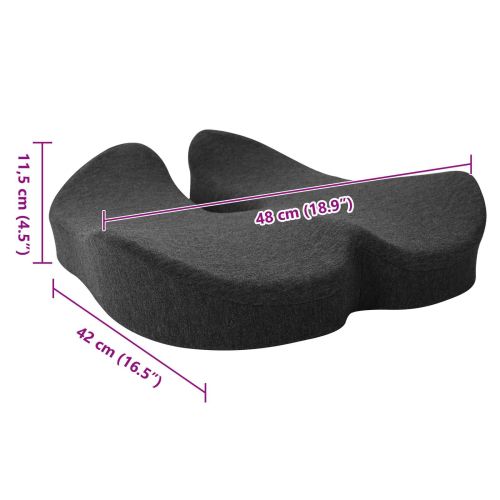 Възглавница с възглавница Тъмен сив 50 x 43 x 10 см Памук