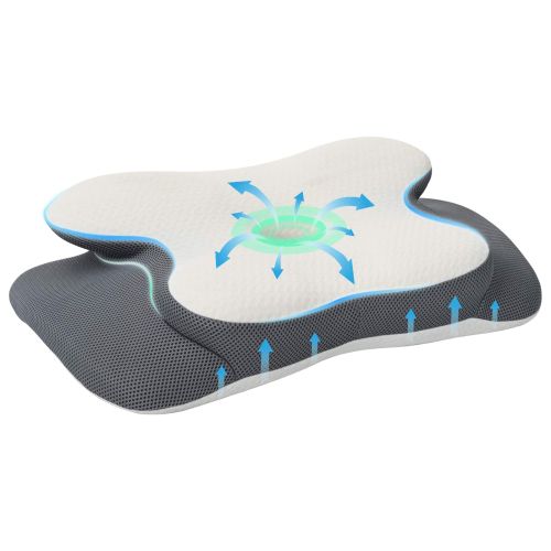 Възглавница с възглавница Бяло 60 x 37 x 13 см Полиестер