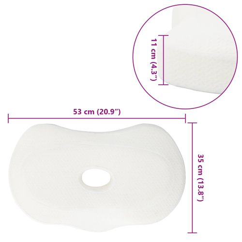 Възглавница с възглавница Бяло 55 х 36 х 10 см Полиестер