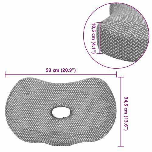 Възглавница с възглавница Сив 55 х 36 х 10 см Полиестер
