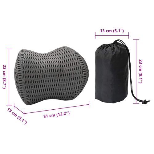 Възглавница с възглавница Сив 31 x 23 x 14 см 4D Мрежа