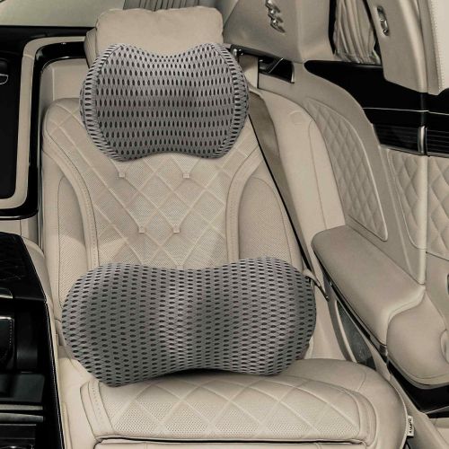 Възглавница с възглавница Регулирума 2 pcs Сив 4D Мрежа