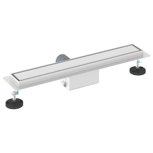 Душов дренаж с стъклено покритие Сребрист 50 cm