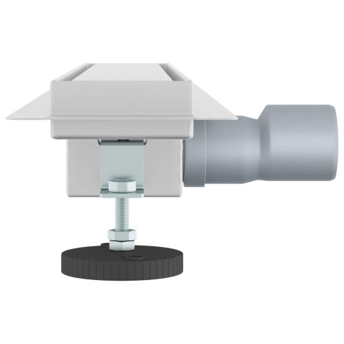 Душов дренаж с стъклено покритие Сребрист 50 cm