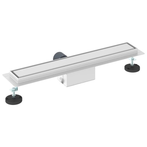 Душов дренаж с стъклено покритие Сребрист 60 cm