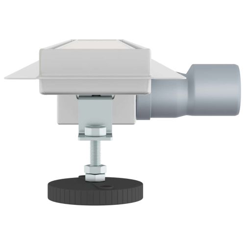 Душов дренаж с стъклено покритие Сребрист 70 cm