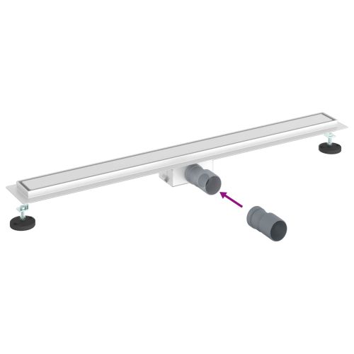 2 в 1 душов дренаж Сребрист 90 cm Неръждаема стомана 304