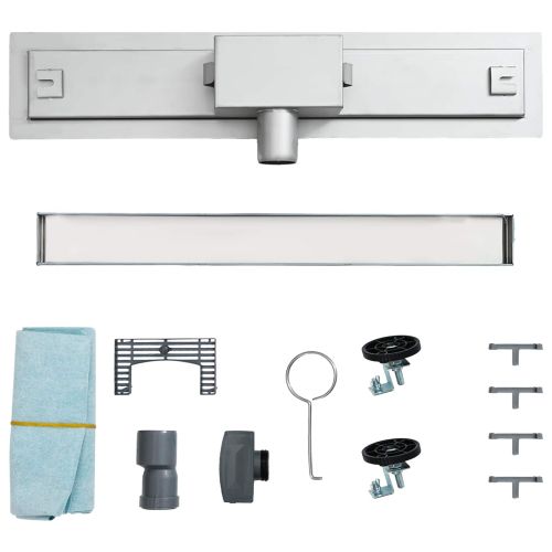 2 в 1 душов дренаж Сребрист 100 cm Неръждаема стомана 304