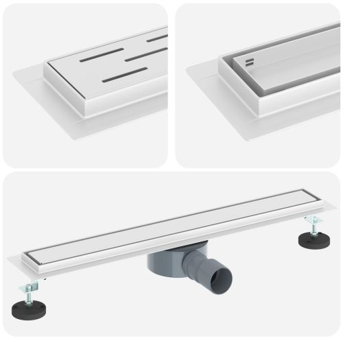 Душ канал 2-в-1 с 360° сифони Сребрист 60 cm