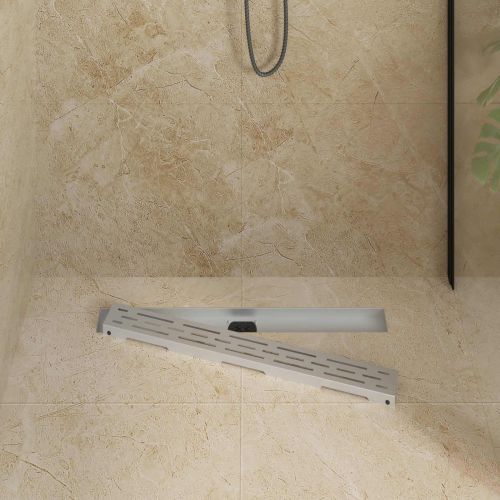 362 градуса дренаж за душ с дизайн на линия Сребрист 70 cm