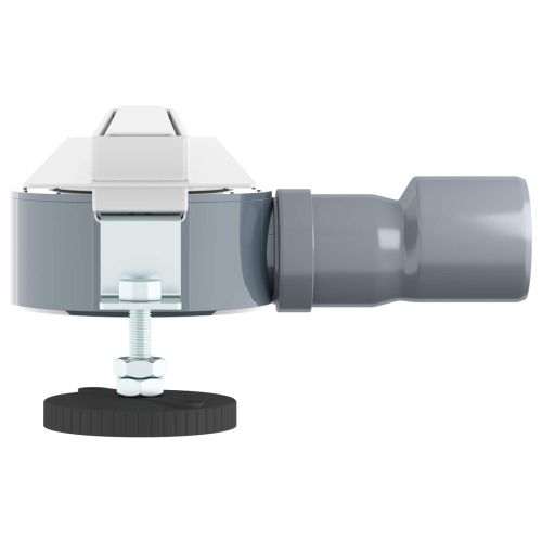 360° Душов отвод с тънък модел Сребрист 50 cm