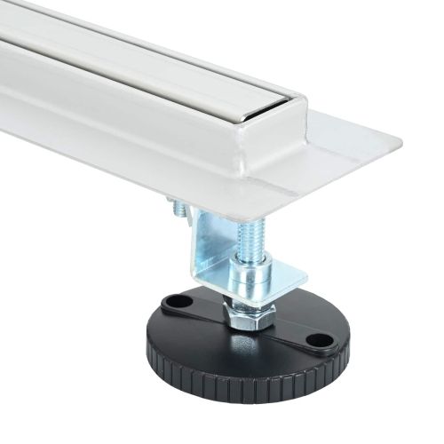 360° Душов отвод с тънък модел Сребрист 50 cm