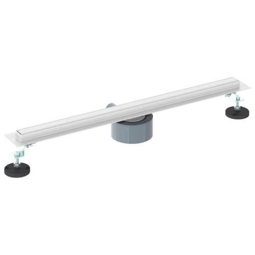 360° Душов отвод с тънък модел Сребрист 60 cm