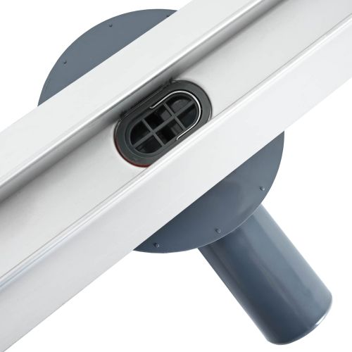 360° Душов отвод с тънък модел Сребрист 70 cm