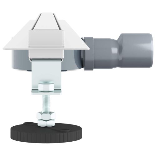 360° Душов отвод с тънък модел Сребрист 100 cm