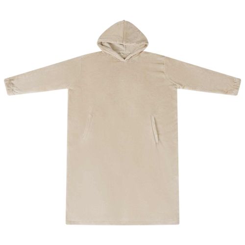 Одеяло с качулка Бежово l Фланела