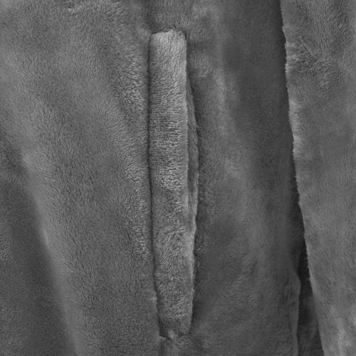 Одеяло с качулка Тъмен сив m Фланела