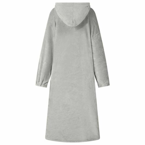 Одеяло с качулка Сив m Фланела