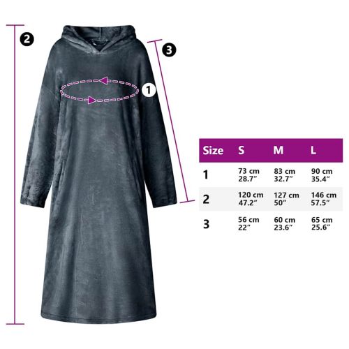 Одеяло с качулка Морски син m Фланела