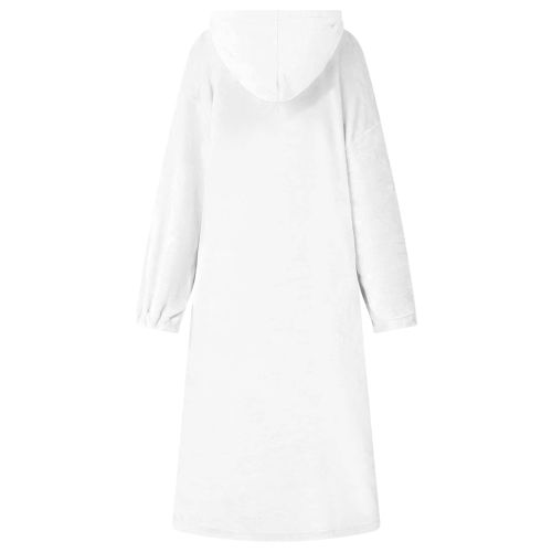 Одеяло с качулка Бяло l Фланела